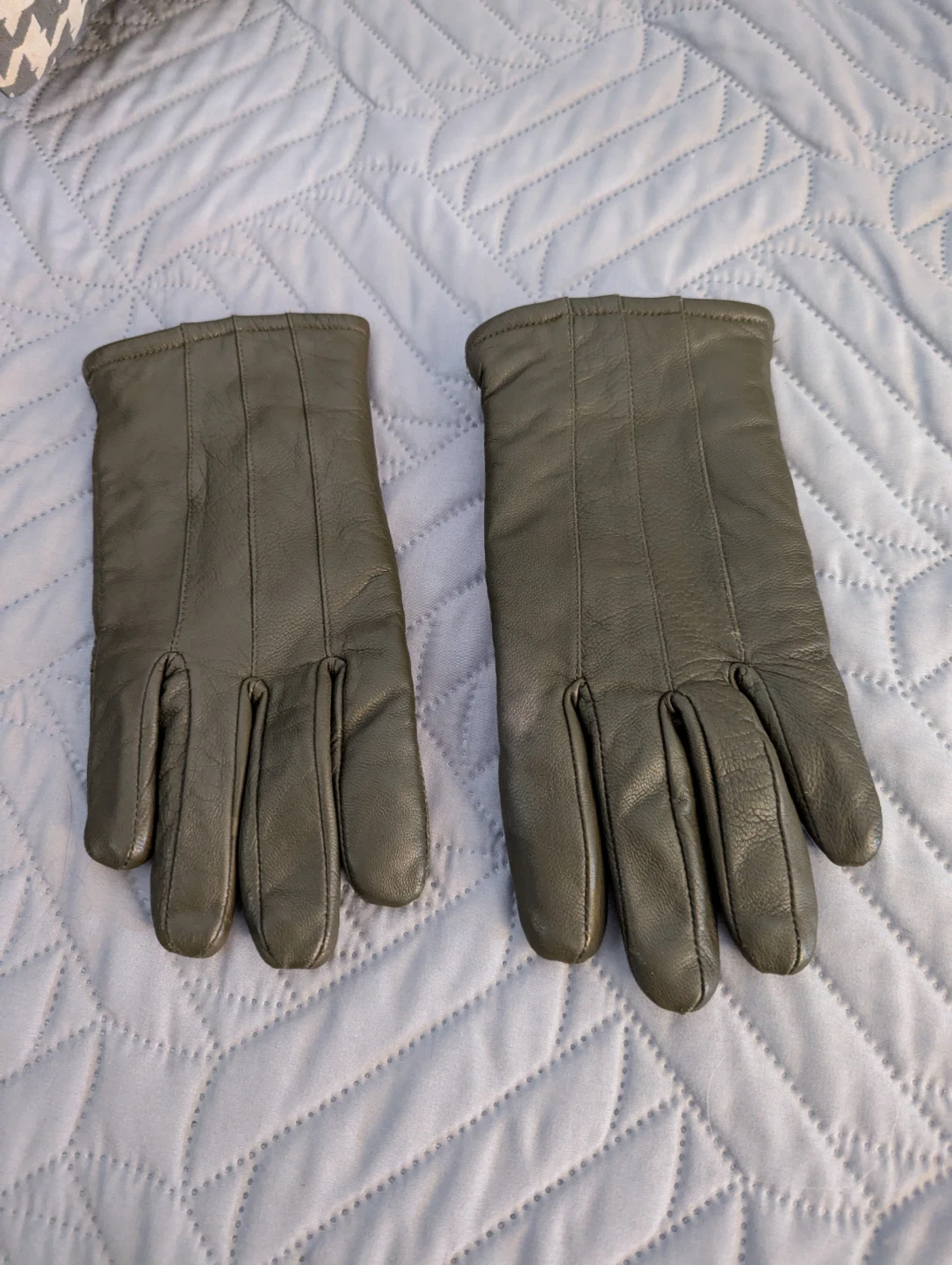 Leather Gloves - Green