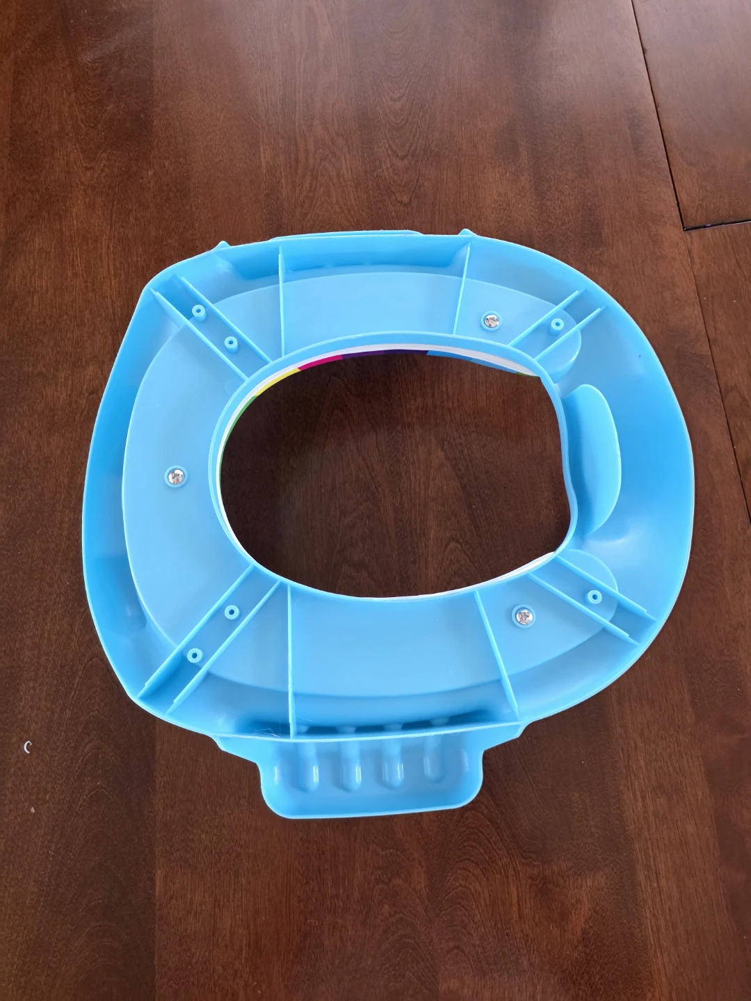 Blue Toddler Potty Training Seat with Rainbow Stripes - photo 2