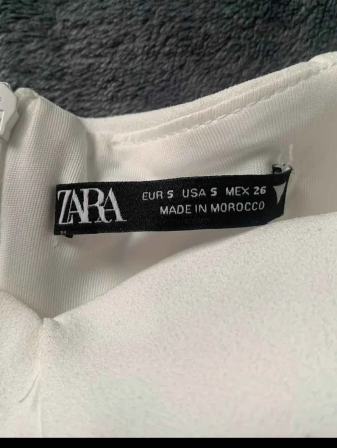 Zara White Ruched Mini Dress Size S - photo 3
