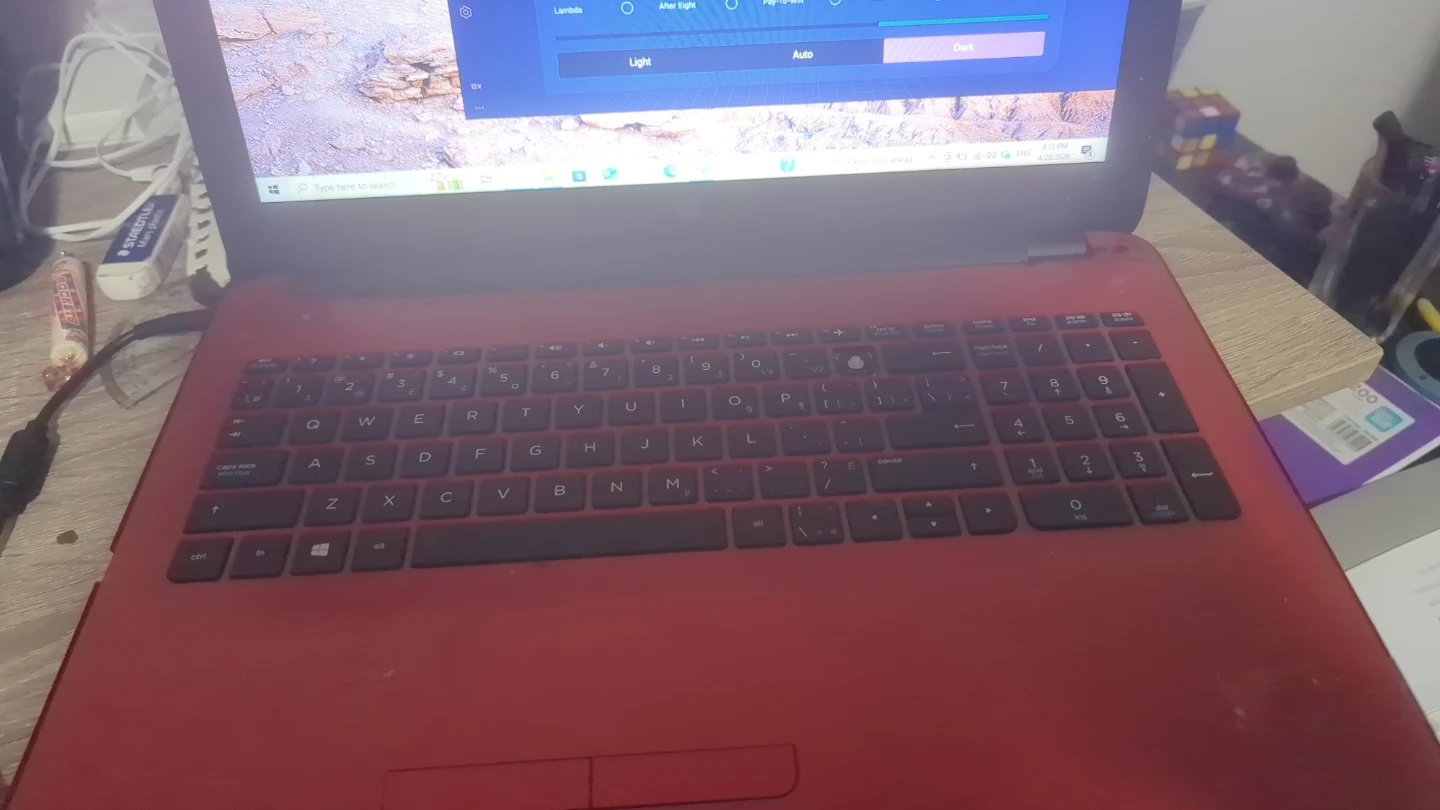 Red HP Laptop