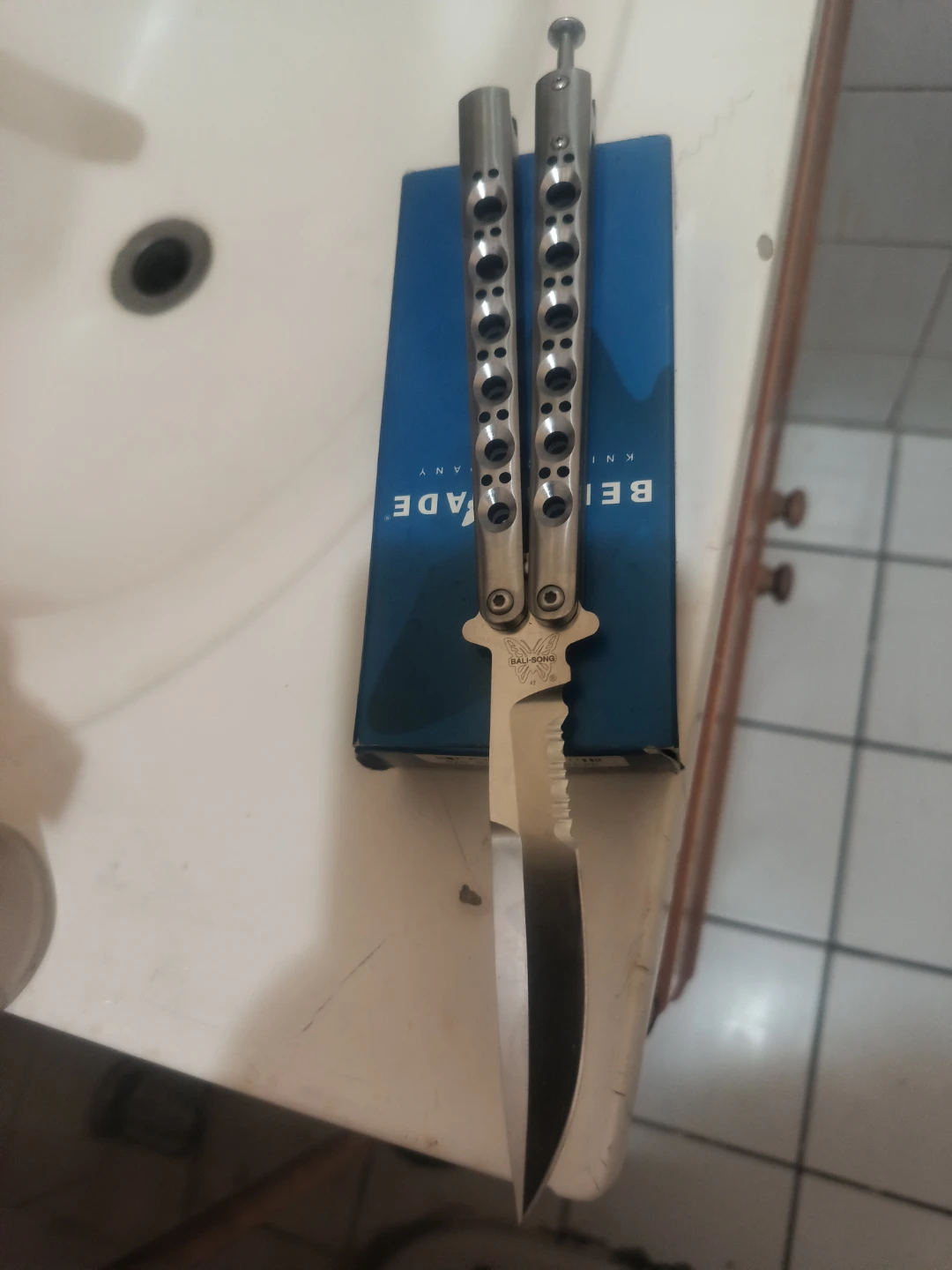 Benchmade 42S Ball-Song Titanium Butterfly Knife - photo 3