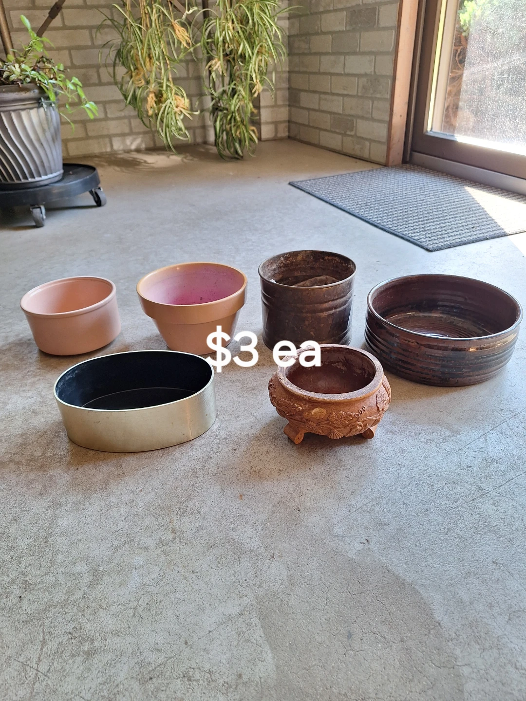 Assorted Ceramic and Terracotta Planters