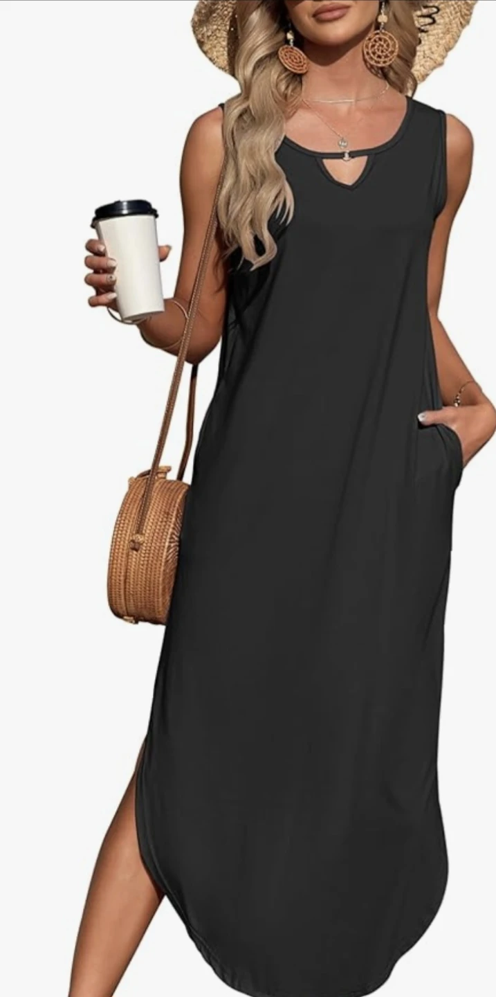 MISFAY Women's Summer Maxi Dress Sleeveless Casual Loose