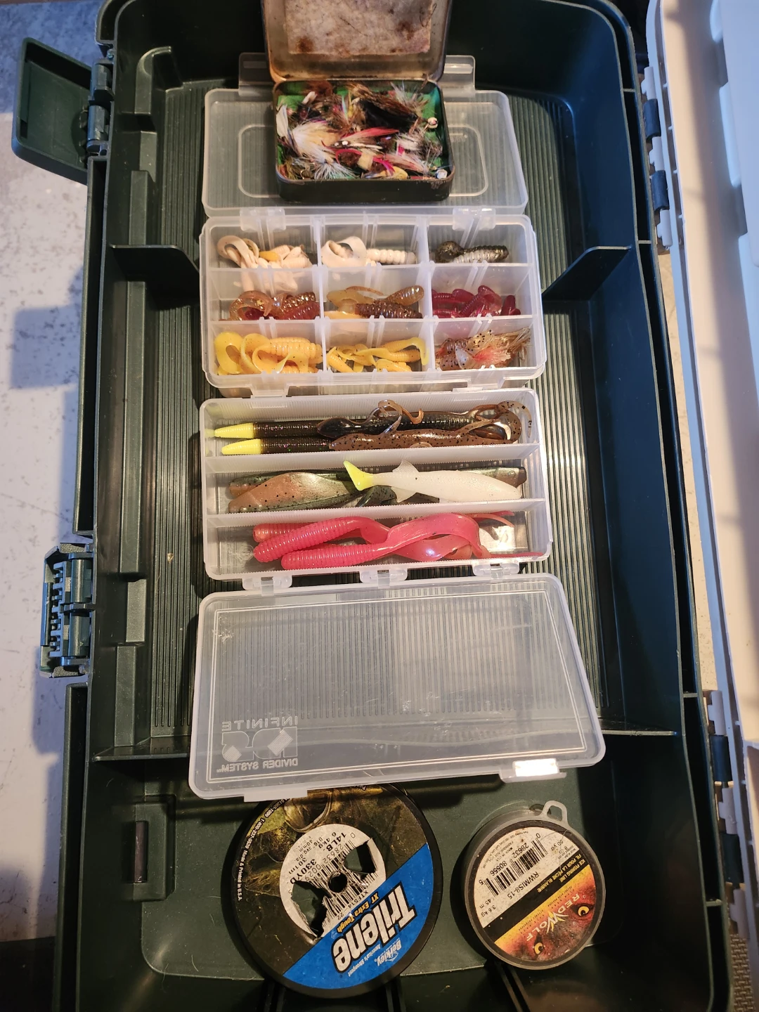 Fishing tackle box with lures - photo 3