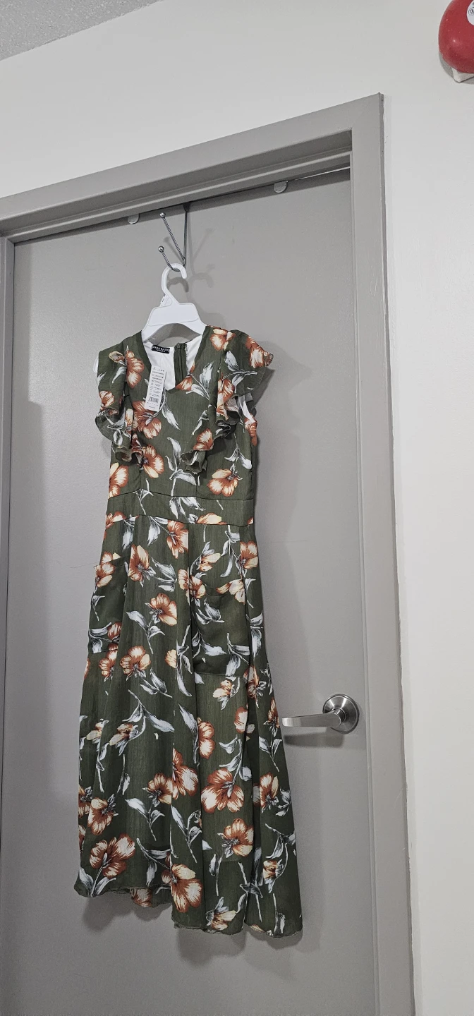 New brand Zara Basic Fashion Women's Floral Print Midi Dress 🌱