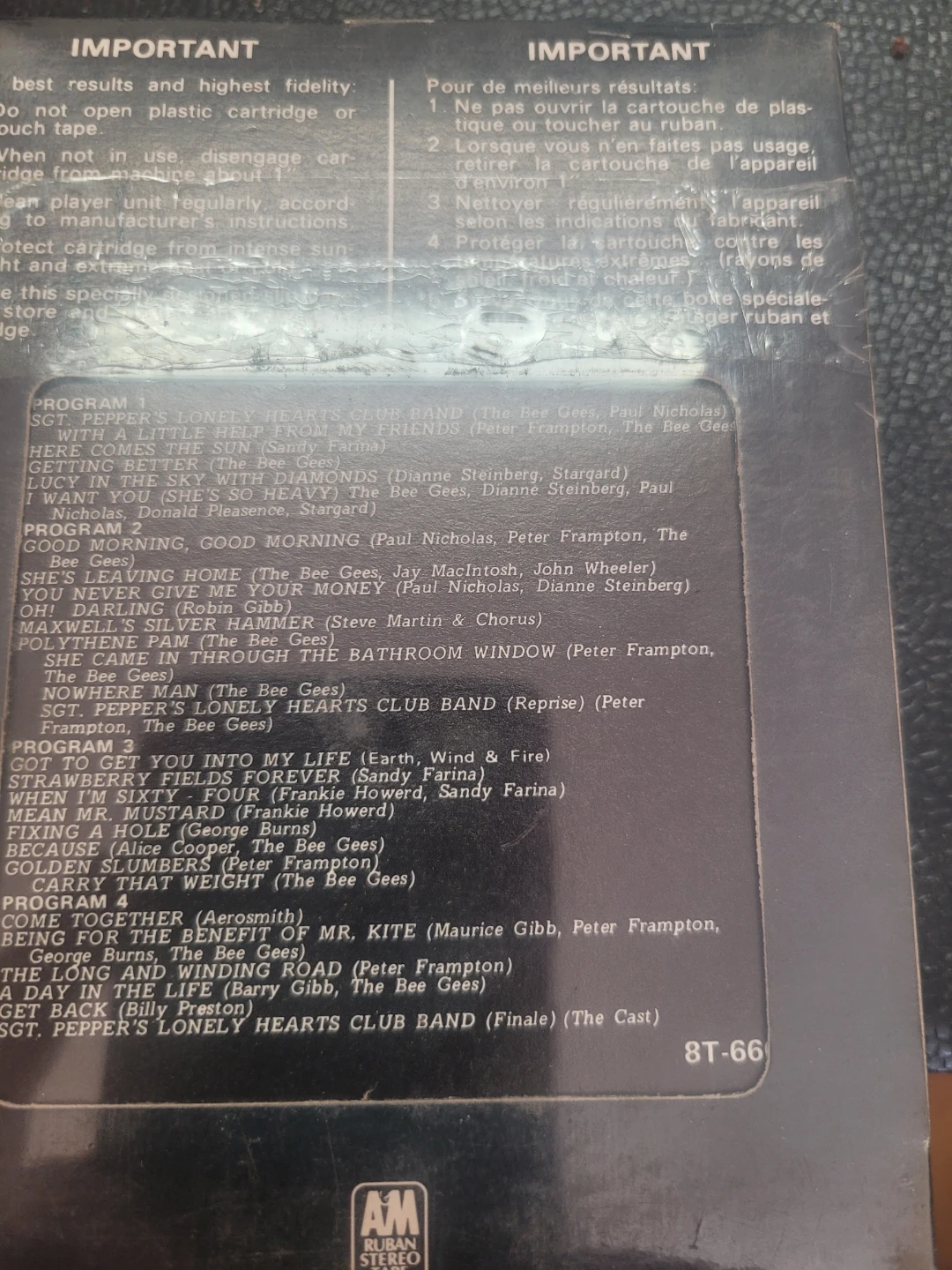 Sgt. Pepper's Lonely Hearts Club Band Beatles 8-track Tape - photo 2