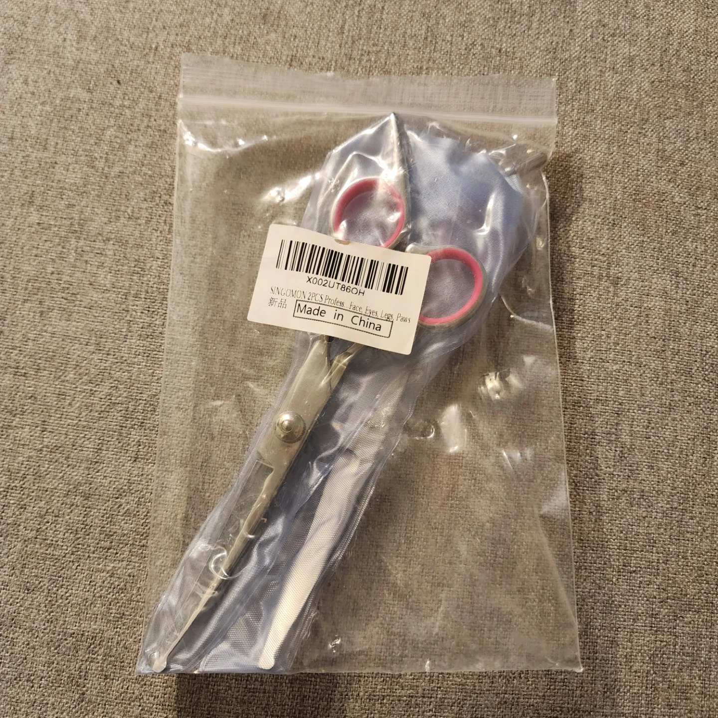 Pet Grooming Scissors - Stainless Steel with Pink Handles - photo 3