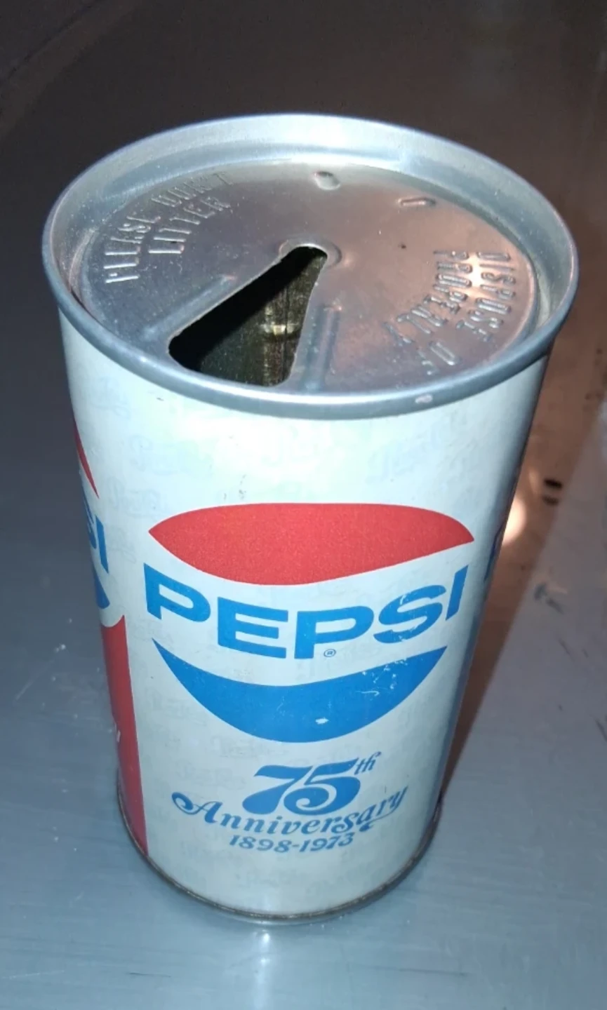 Vintage Pepsi-Cola 75th Anniversary 12oz Can 1973 - photo 2