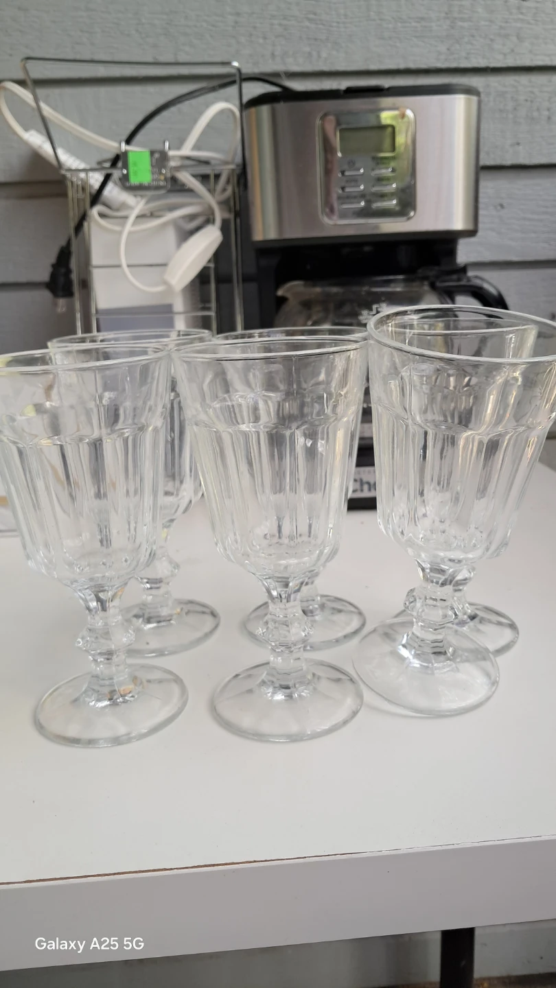Set of 6 Clear Glass Dessert Glasses - photo 2