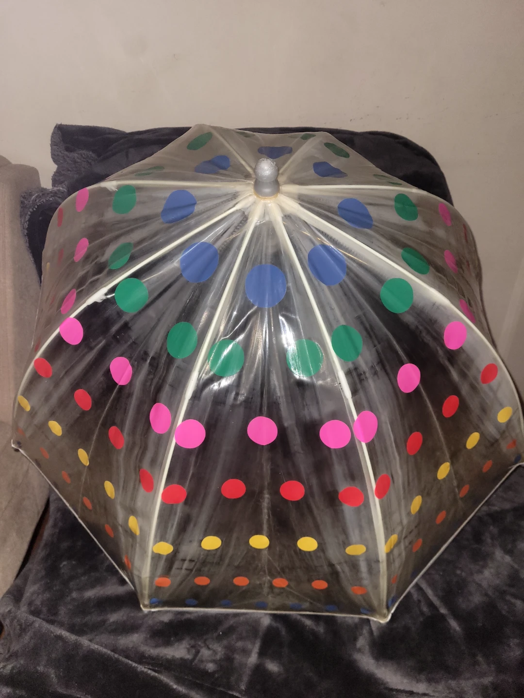Clear polka dot umbrella - photo 3
