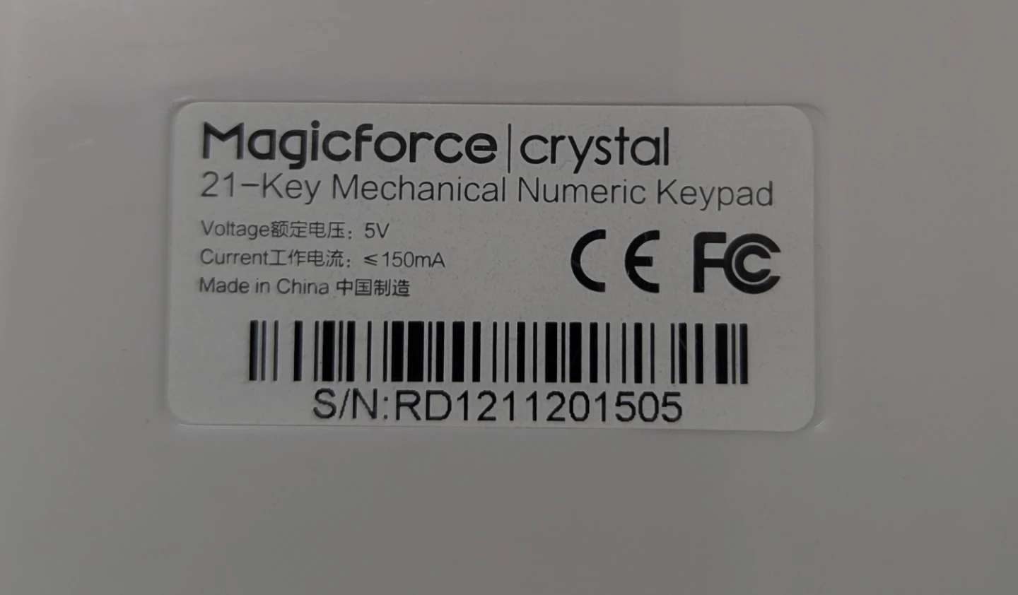 Magicforce Crystal 21-Key Mechanical Numeric Keypad - photo 2