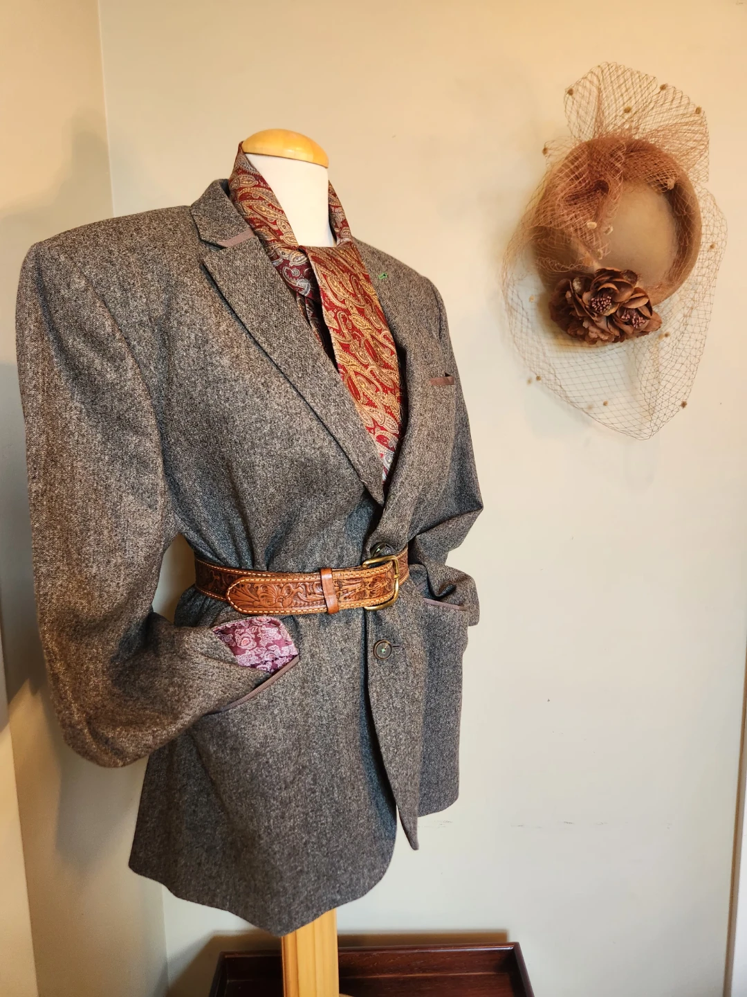 New TED BAKER Grey WOOL Tweed Blazer - photo 4