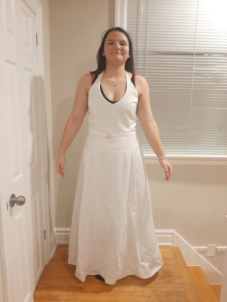 Reitmans White Halter Dress - Size 15 - photo 3