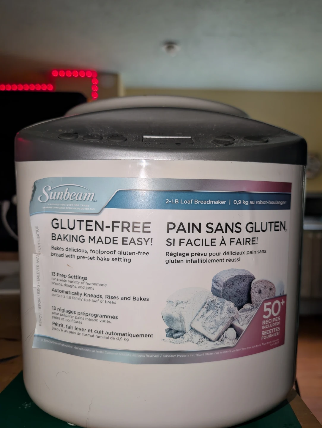 Sunbeam 2-LB Gluten-Free Breadmaker