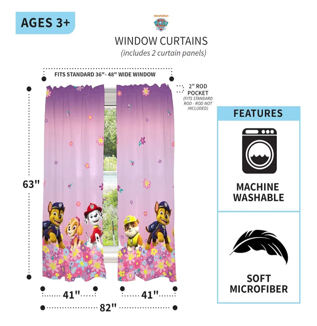 Nickelodeon Paw Patrol Window Curtains - photo 2