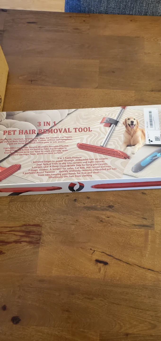 3-in-1 Pet Hair Removal Tool with Extension Pole - photo 3