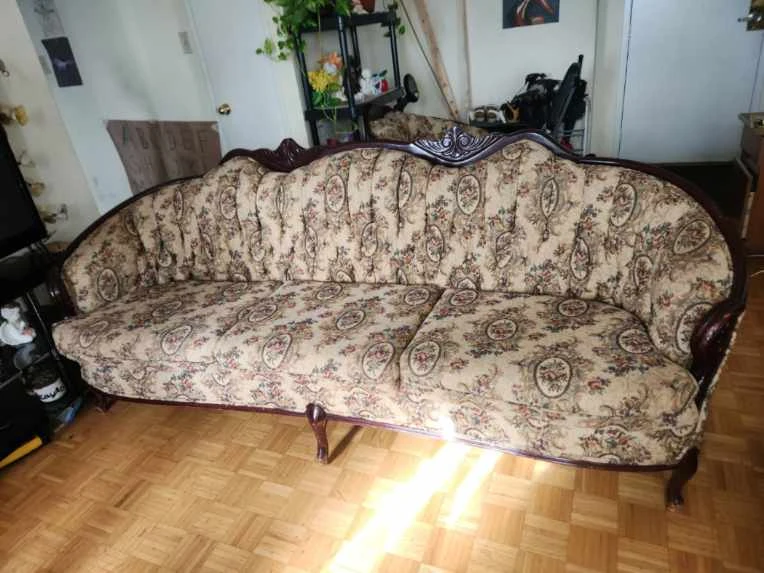 Vintage 3pc Sofa Set with Loveseat and Chair