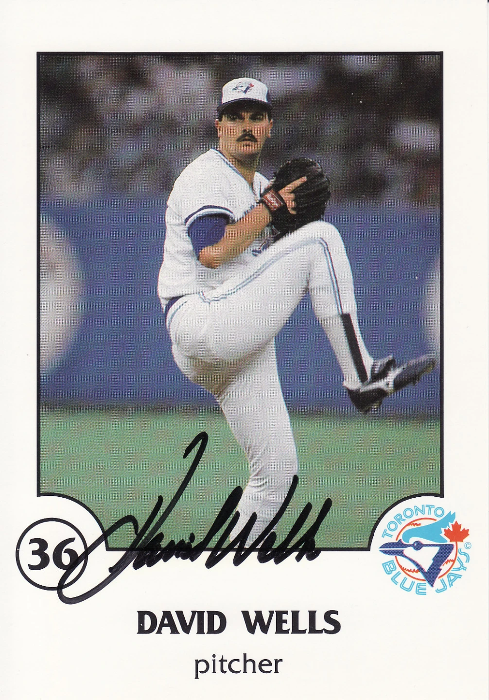 David Wells Toronto Blue Jays Autographed Baseball Card