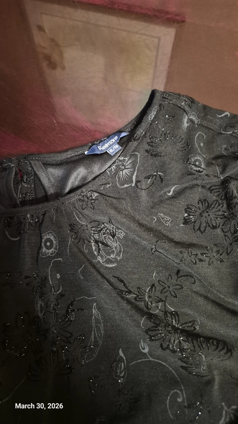 Reitmans Black Floral Print Top XL/TG - photo 4
