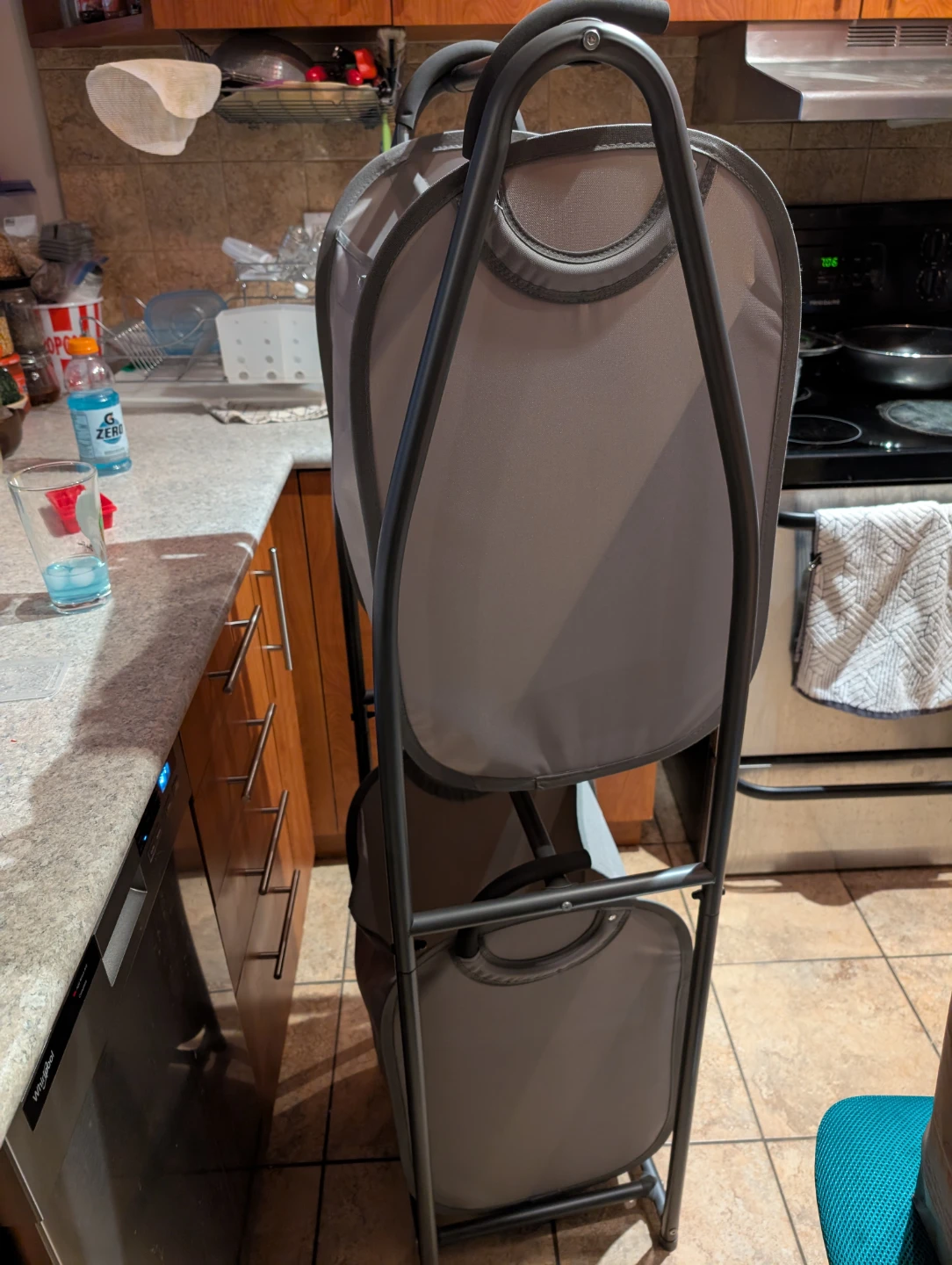 Grey Two-Tier Laundry Hamper - photo 2