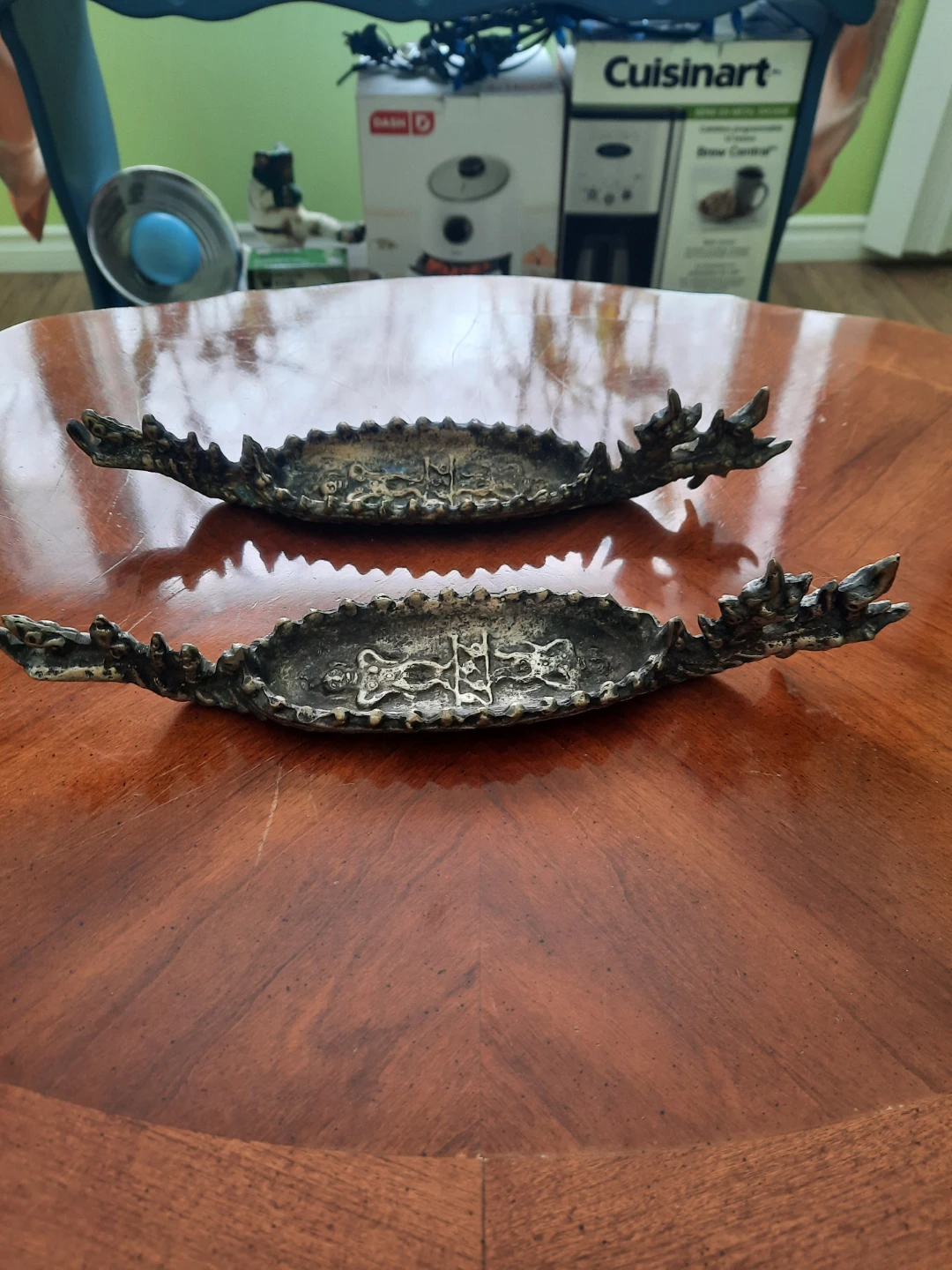 Vintage Naga boat Design Metal Ashtrays Set of 2 - photo 3