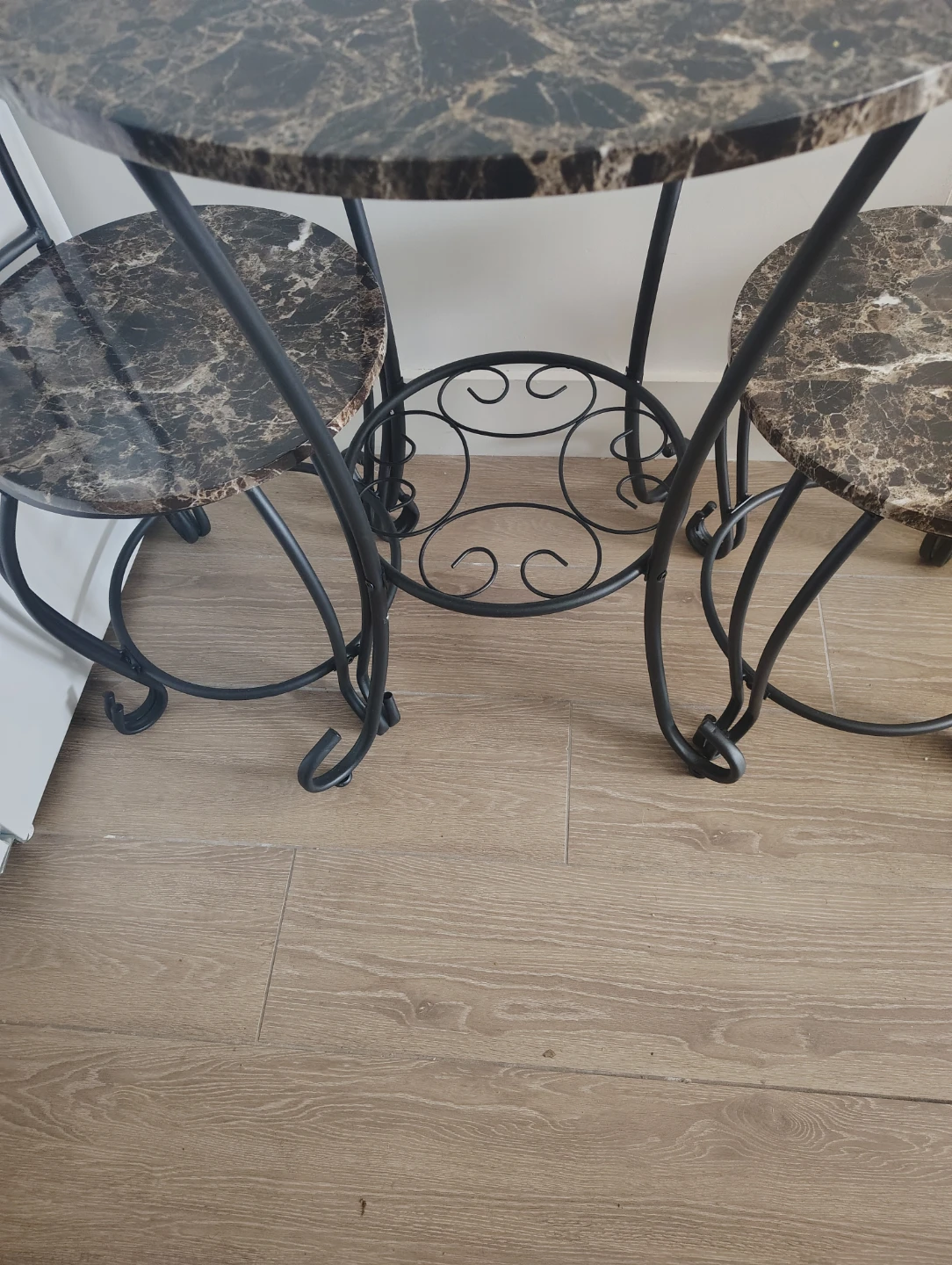 Marble Bistro Set with 2 Chairs - photo 2