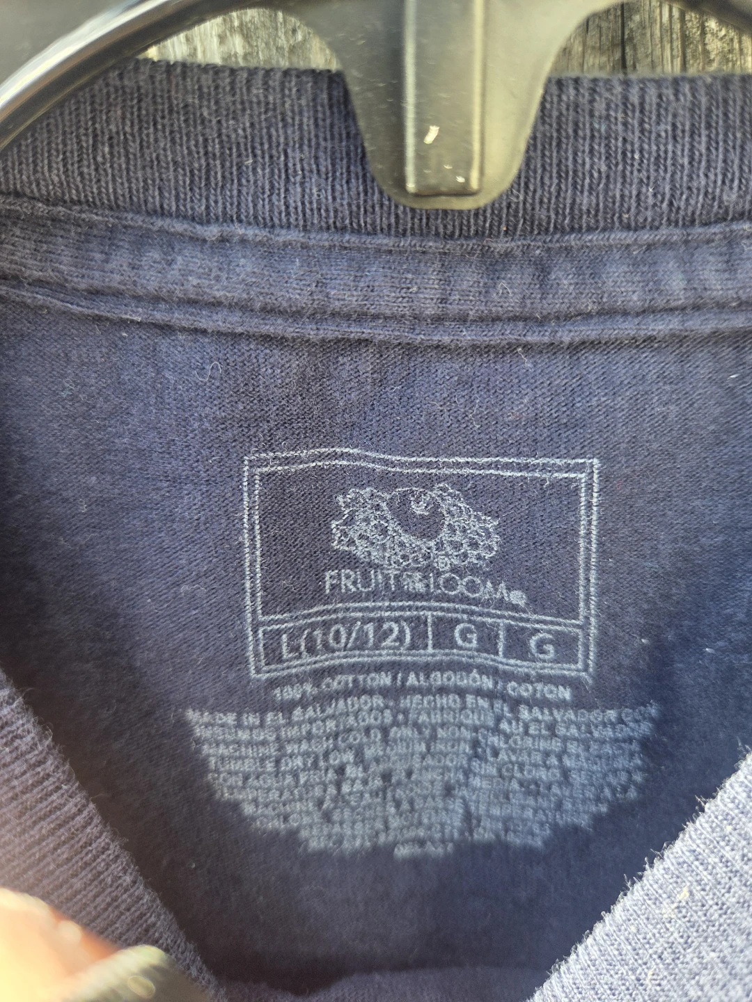 Fruit of the Loom Long Sleeve T-Shirt Size L (10/12) Navy Blue - photo 2