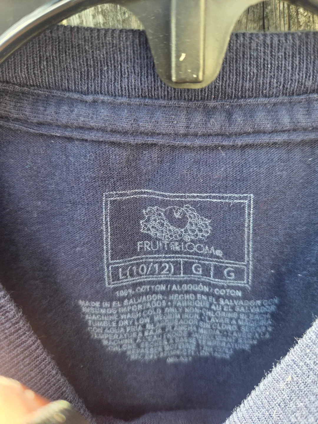 Fruit of the Loom Long Sleeve T-Shirt Size L (10/12) Navy Blue - photo 2