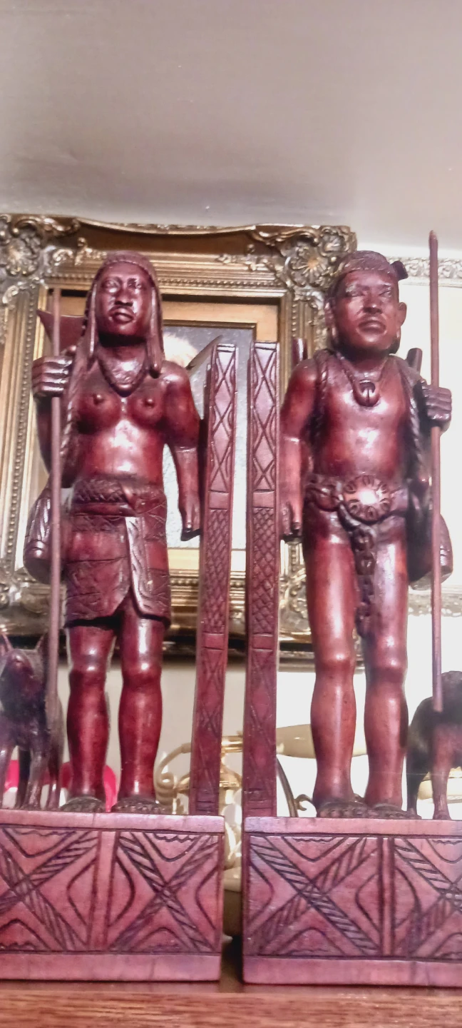 2× Ifugao Igorat Tribal Warrior Carved Wood Statues - photo 3