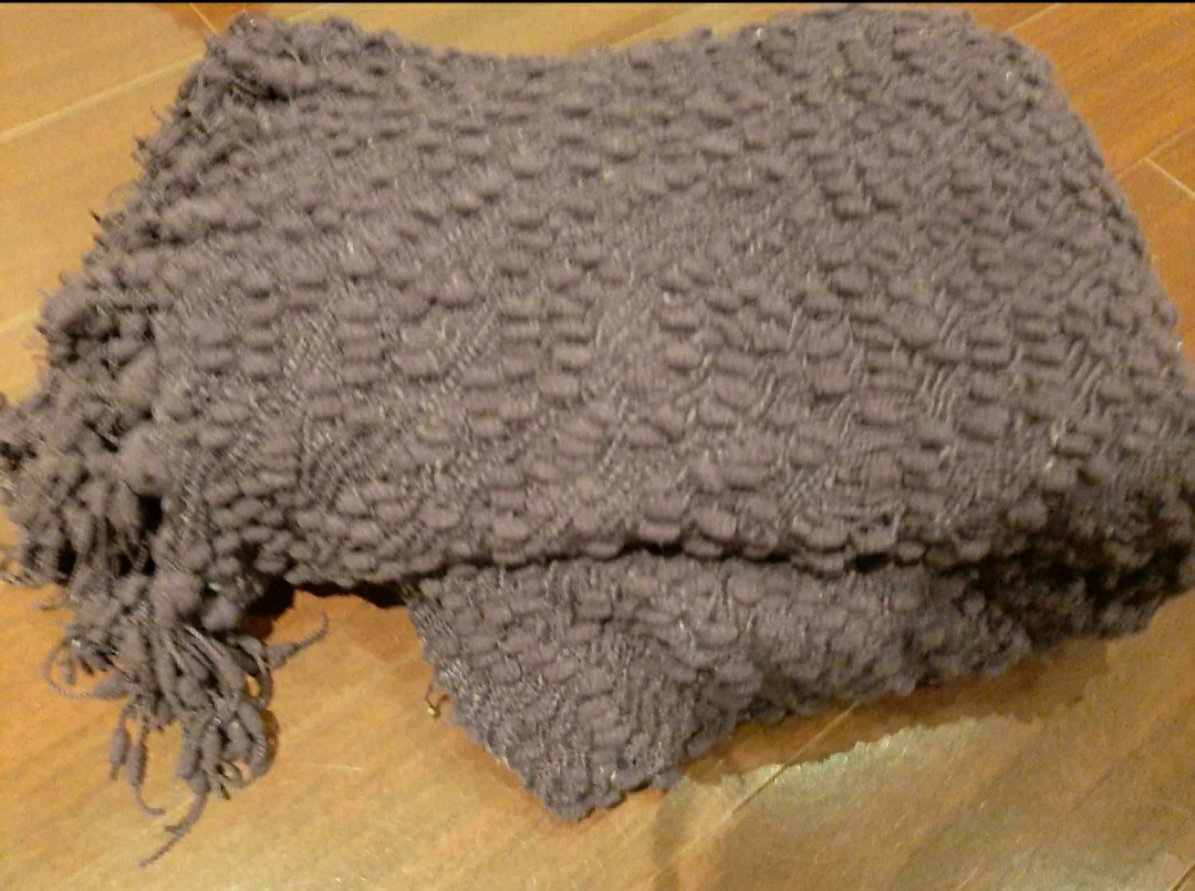 Purple Textured Throw Blanket - photo 2