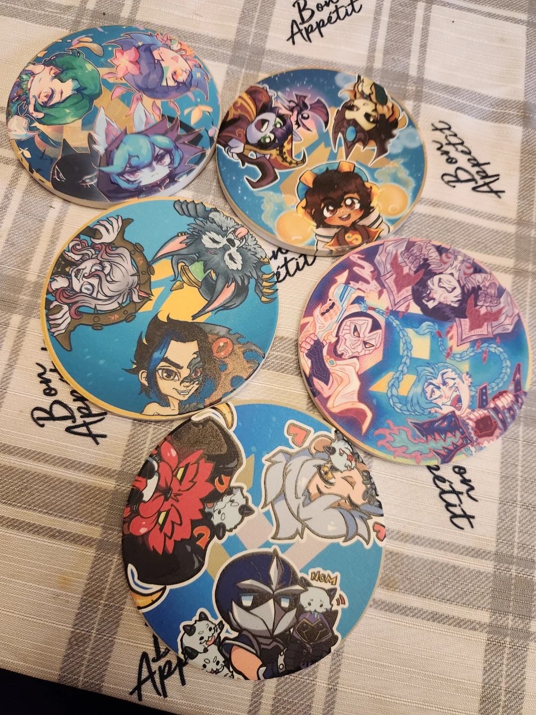 5 League of Legends Character Coasters