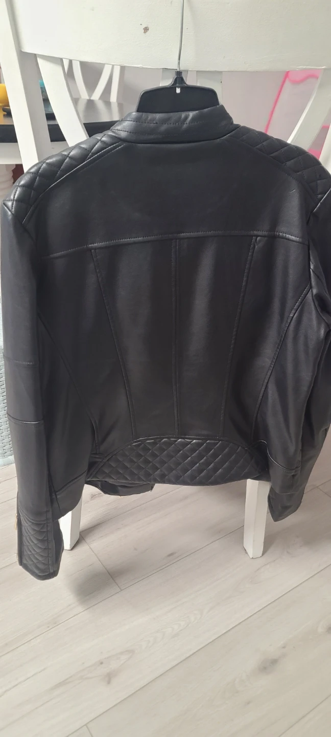Calvin Klein Black Faux Leather Moto Jacket - photo 2