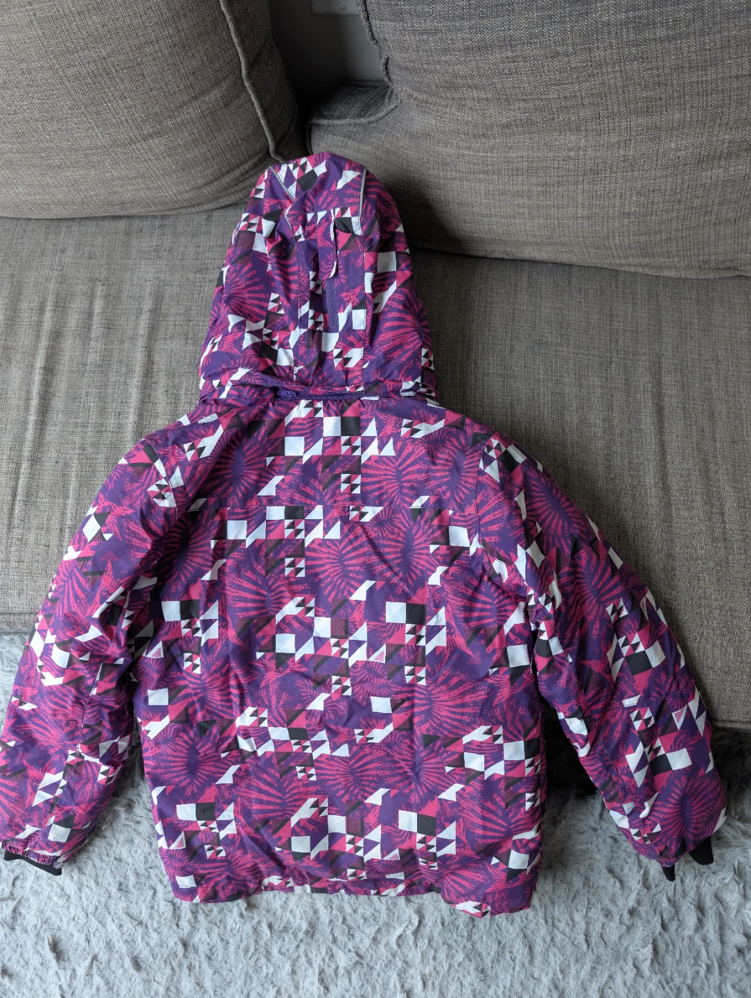 Smonty Ski Jacket Size 152 Purple Pink Geometric Print - photo 5
