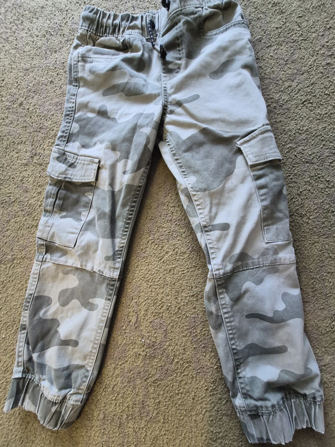 Boys Camo Cargo Jogger Pants