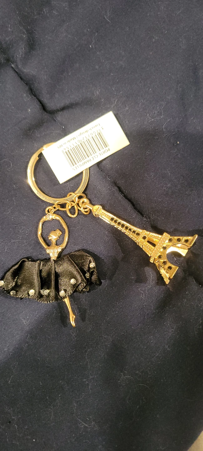 Eiffel Tower & Ballerina Keychain