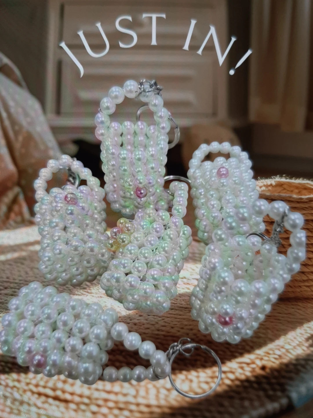 Beaded Mini Bag Keychains