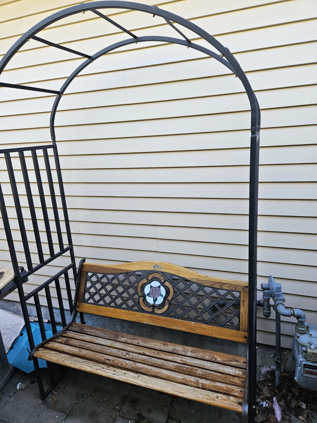 Greenhouse Collection Garden Bench with Arch