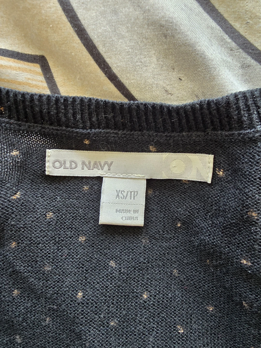 Old Navy Women's XS/TP Cardigan - Black with Polka Dots - photo 2
