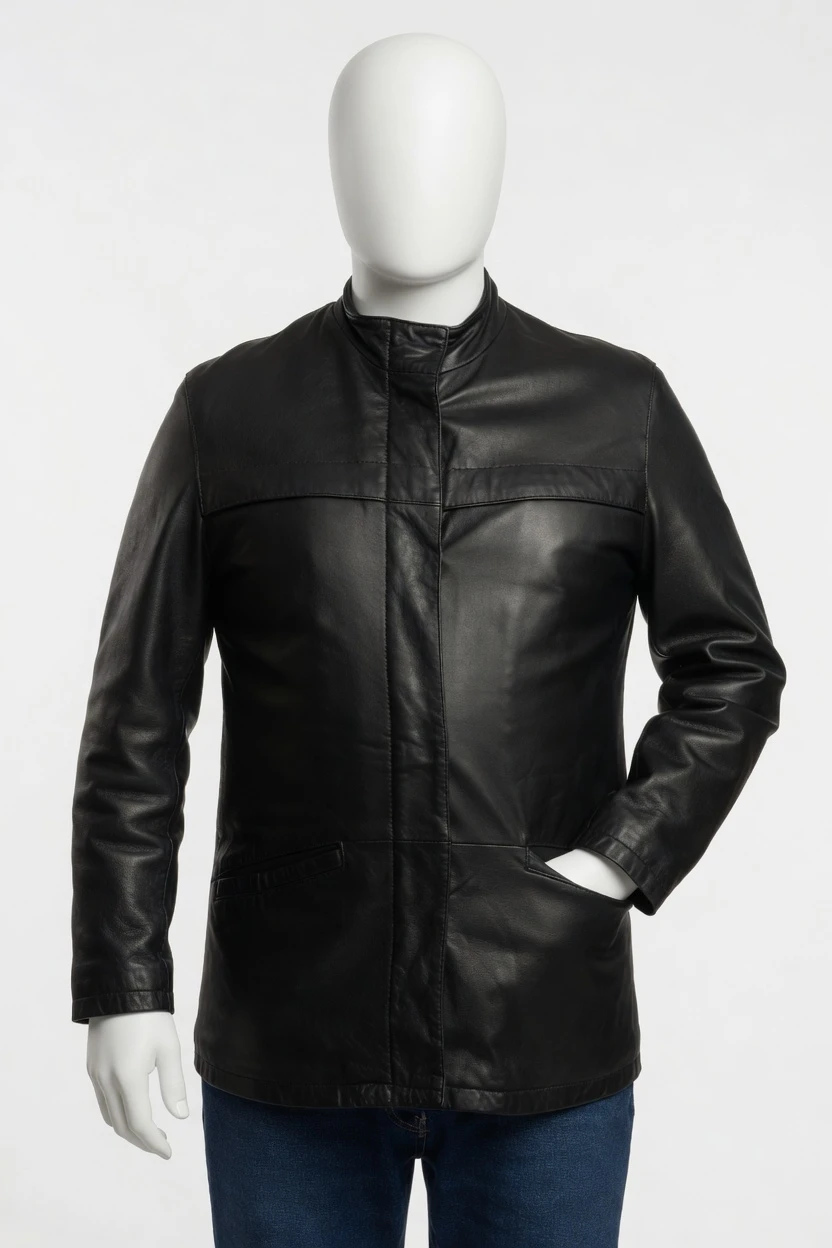 Leather Jacket Charriol Brand Size M