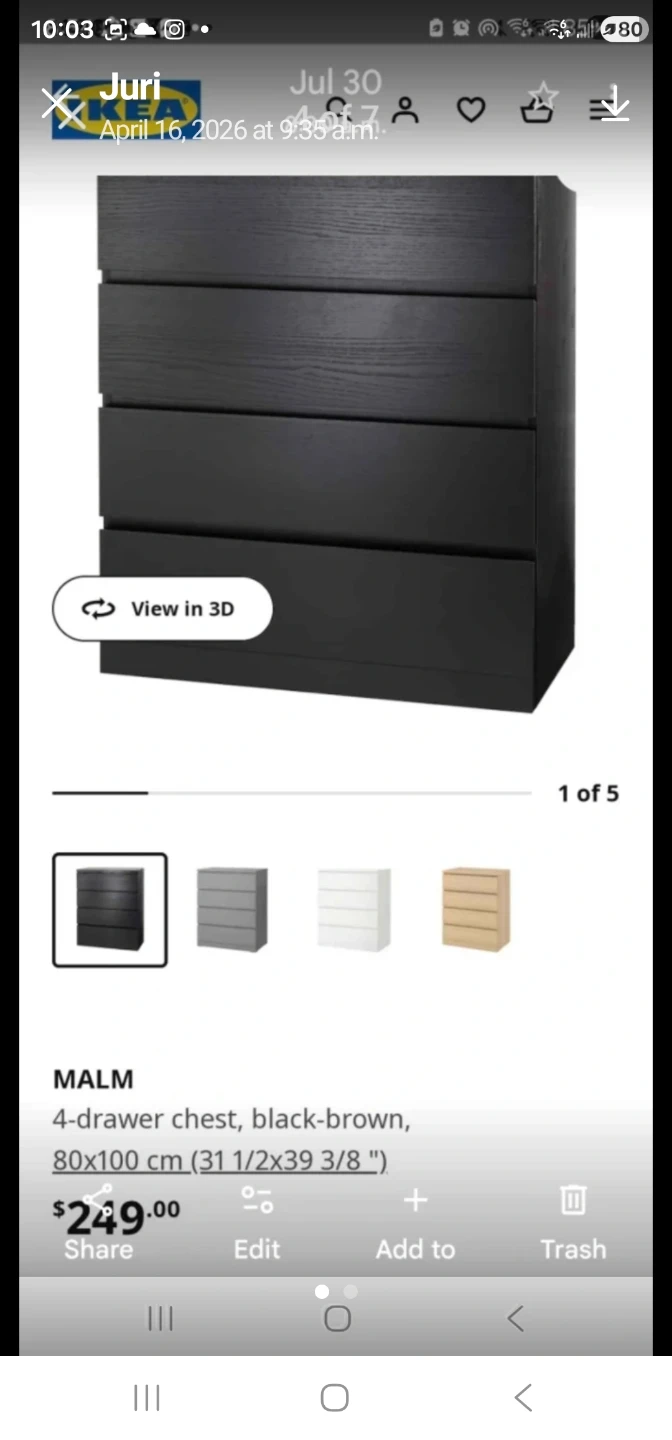 Ikea dresser and 2 night stands malm ikea - photo 4