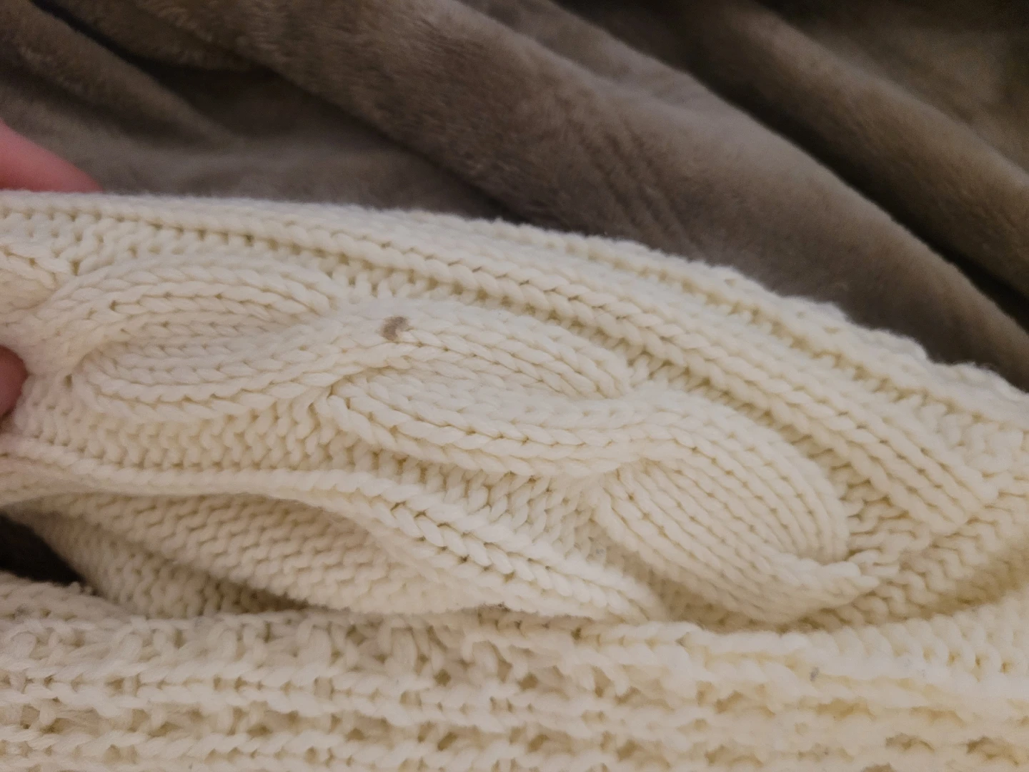 Cream Cable Knit Cardigan - photo 3