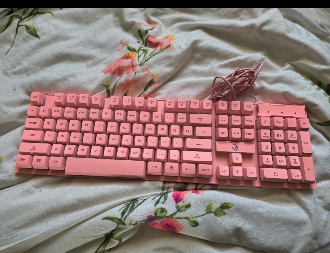 Pink wired gaming keyboard (I NEED THIS TO GO)