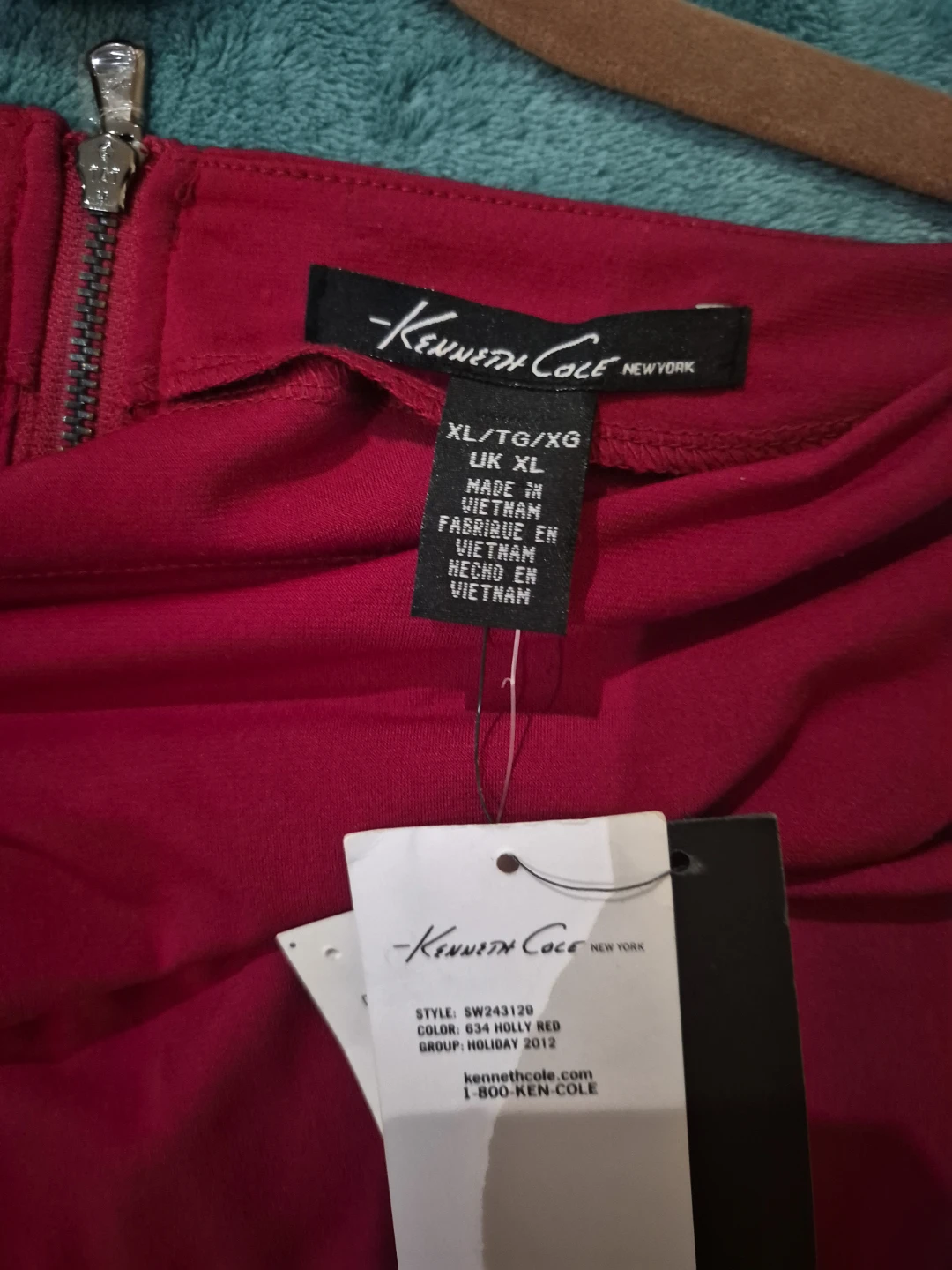Kenneth Cole New York Red Ruched Dress XL - photo 3