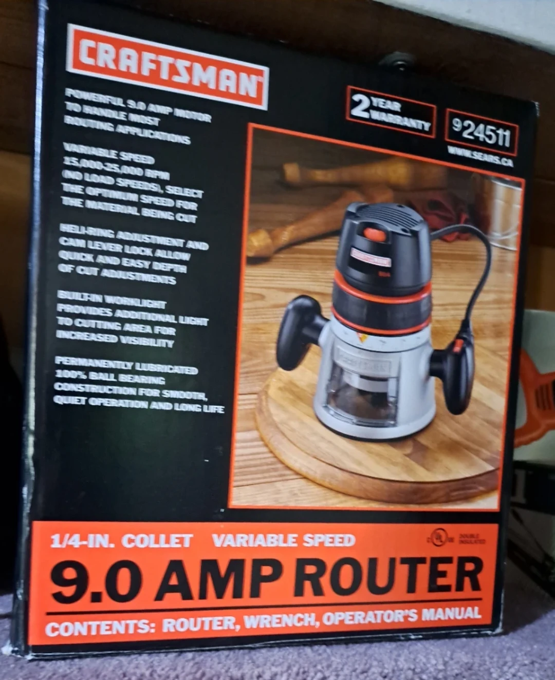 Craftsman 9.0 Amp Variable Speed Router