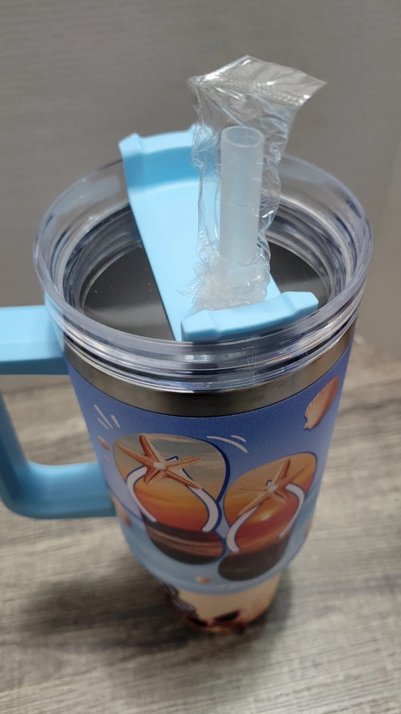 Insulated Summer Tumbler with Handle and Straw - photo 4
