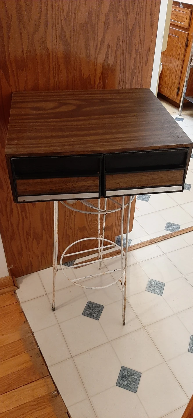 Vintage Wood 2-Drawer Storage Cabinet