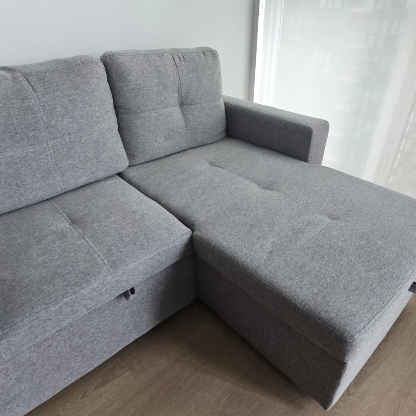 Grey Sectional Sofa bed with Storage Chaise - photo 5