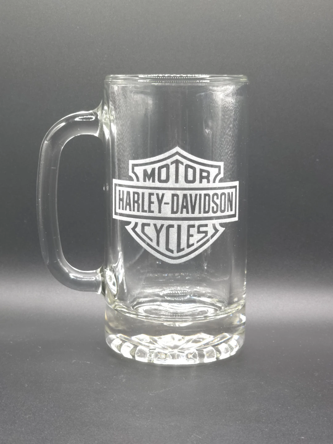 Harley-Davidson Motorcycle Glass Mug
