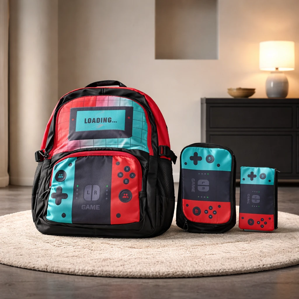 Nintendo Switch Gaming Backpack with Lunchbox and Pencil Case - photo 2