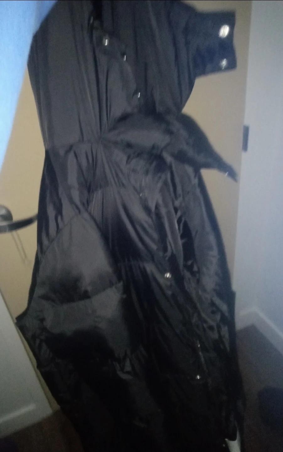 Dazy Long Puffer Coat - Black, Size S - photo 5